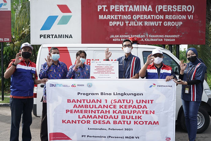 Pertamina Sumbang Ambulans dan Mobil Jenazah Untuk Masyarakat Kalteng