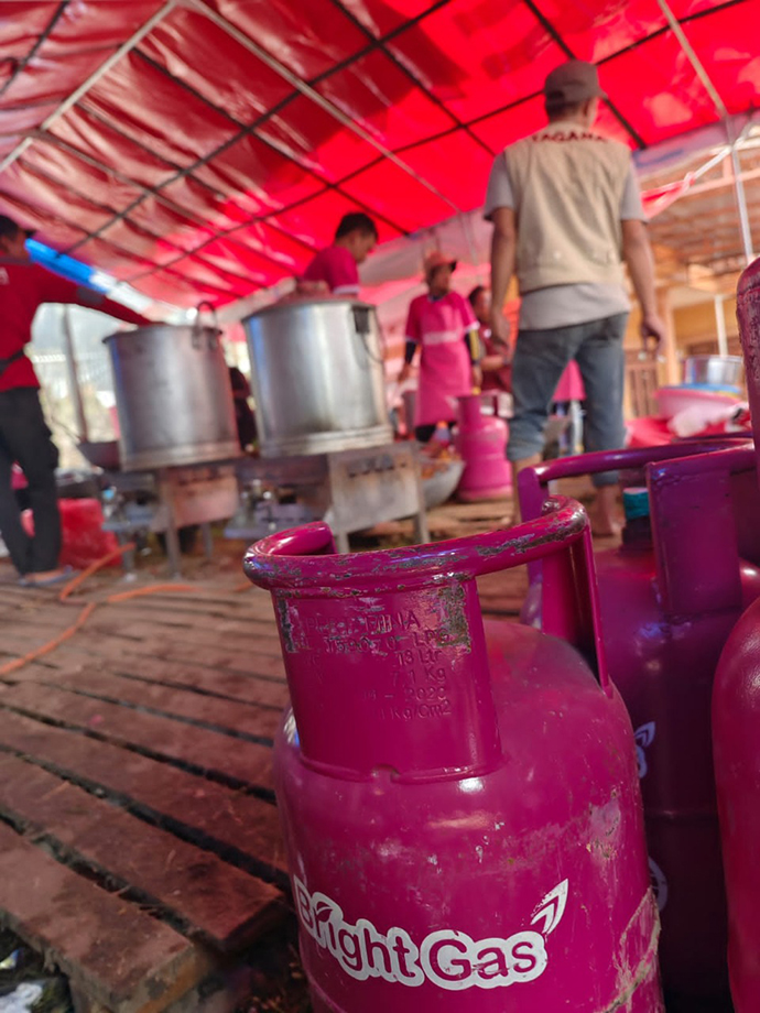 Didukung Bright Gas Pertamina, Dapur Umum Kemensos untuk Korban Gempa Cianjur Siapkan 4.000 Porsi Makanan