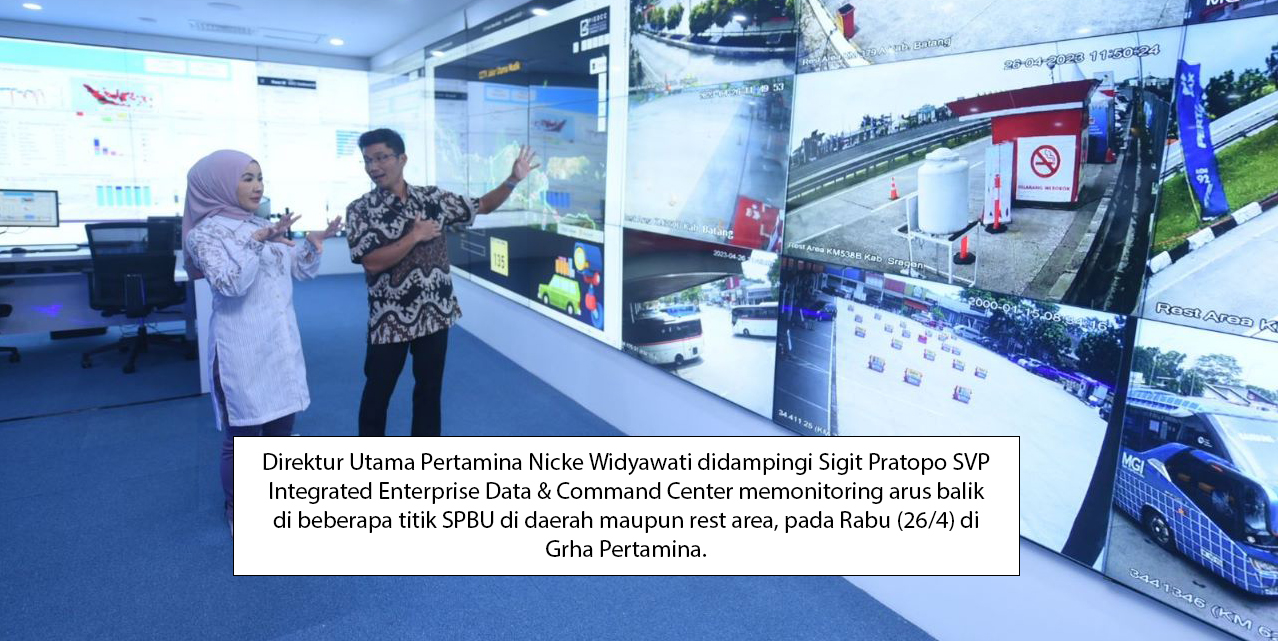 Direksi Pertamina Pantau Kesiapan Arus Balik Lewat Command Center