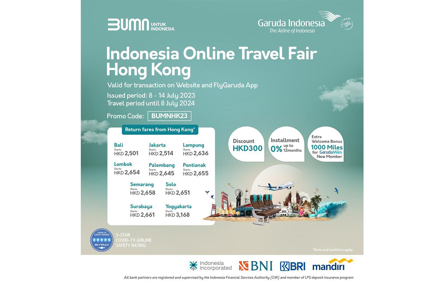 Hadirkan Promo Diskon Tiket, Garuda Indonesia Luncurkan Indonesia OnlineTravel Fair Hongkong