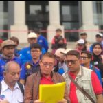 Serahkan Materi Uji Formil UU Cipta Kerja, Ratusan Massa GEKANAS Datangi Gedung MK