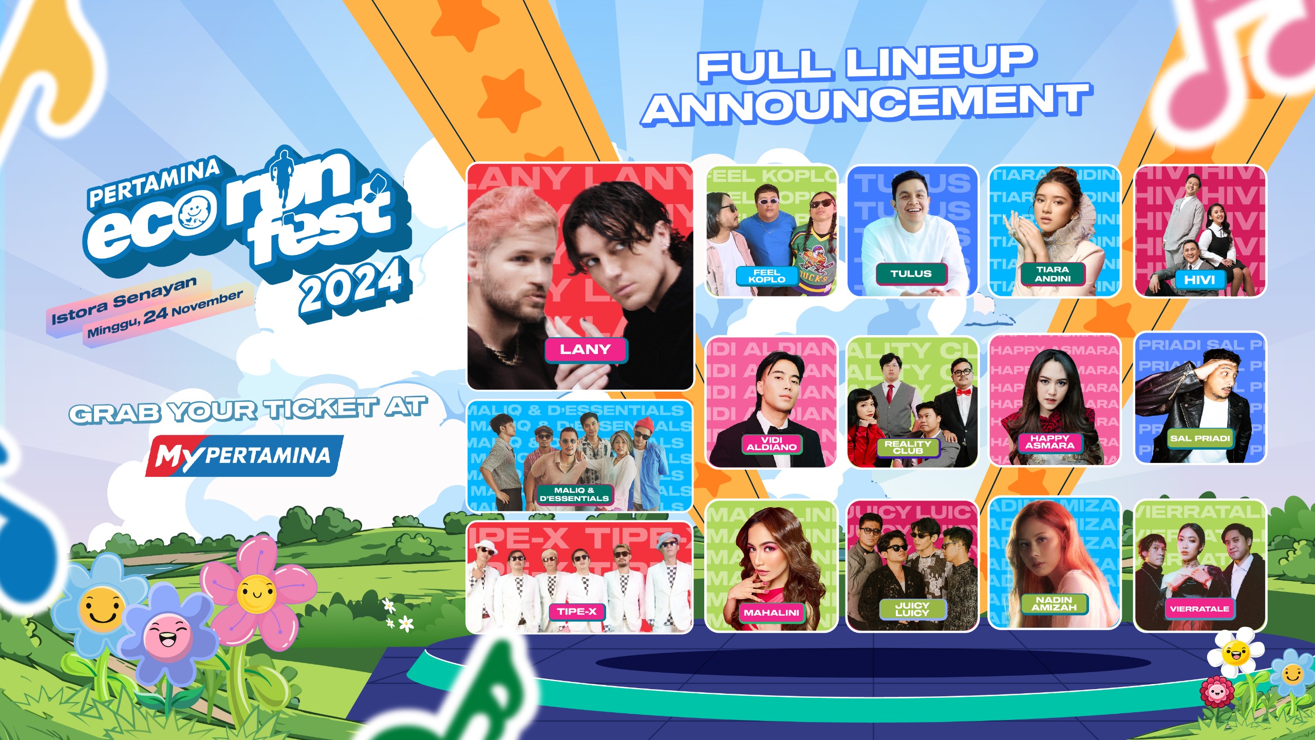 LANY dan 14 Musisi Kebanggaan Tanah Air Akan Meriahkan Pertamina Eco RunFest 2024