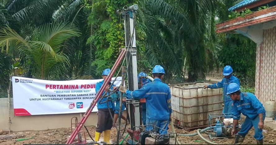Air Bersih Kembali Mengalir, Pertamina Aktifkan Belasan Sumur Warga di Aceh Tamiang