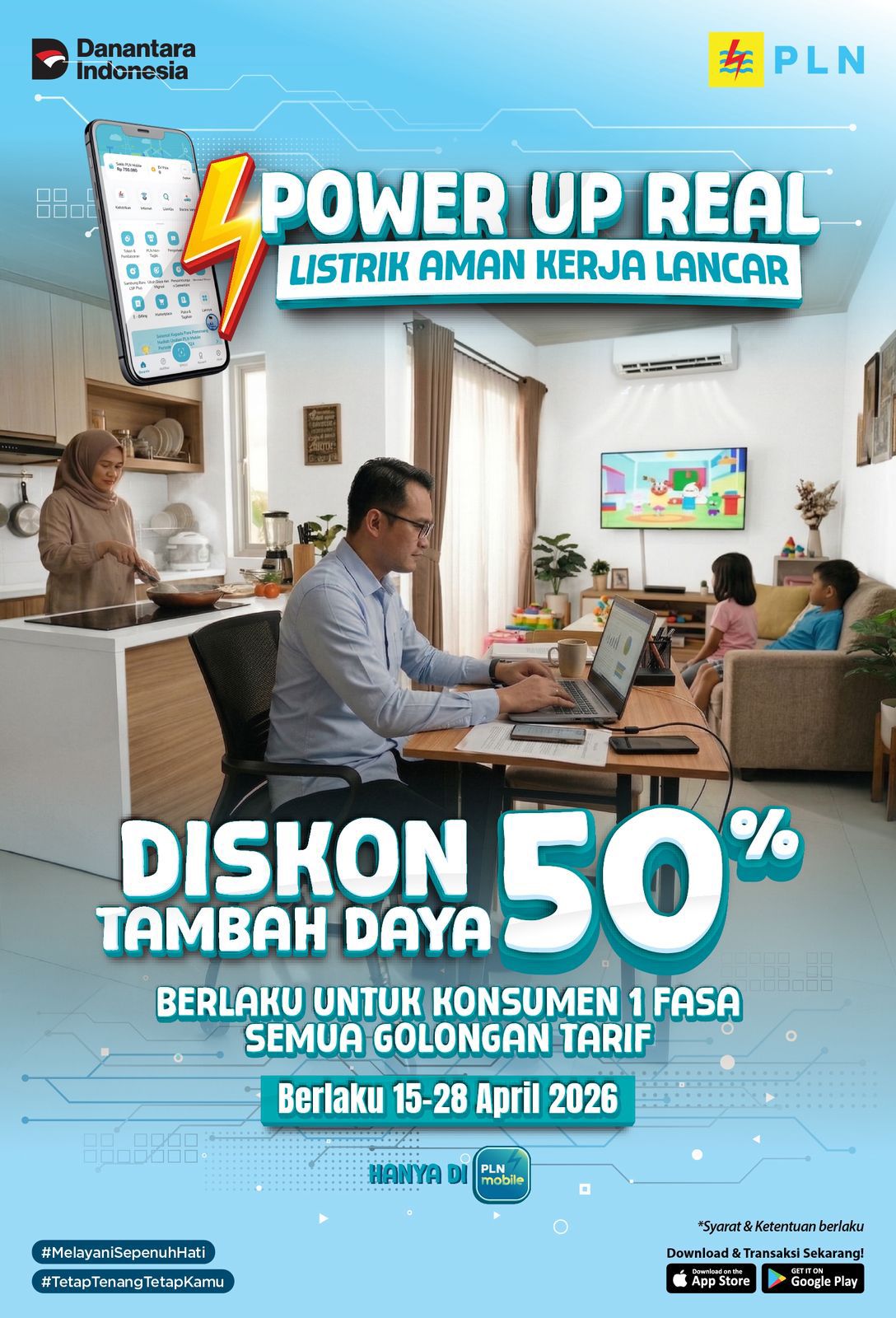 Promo PLN April 2026: Tambah Daya Listrik Diskon 50%, Aktivitas WFH Lebih Lancar