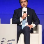 Dannif Utojo Danusaputro menyampaikan strategi PHE mengembangkan CCS regional dalam panel Japan CCUS Summit 2026.