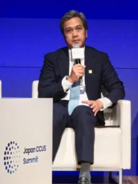 Dannif Utojo Danusaputro menyampaikan strategi PHE mengembangkan CCS regional dalam panel Japan CCUS Summit 2026.